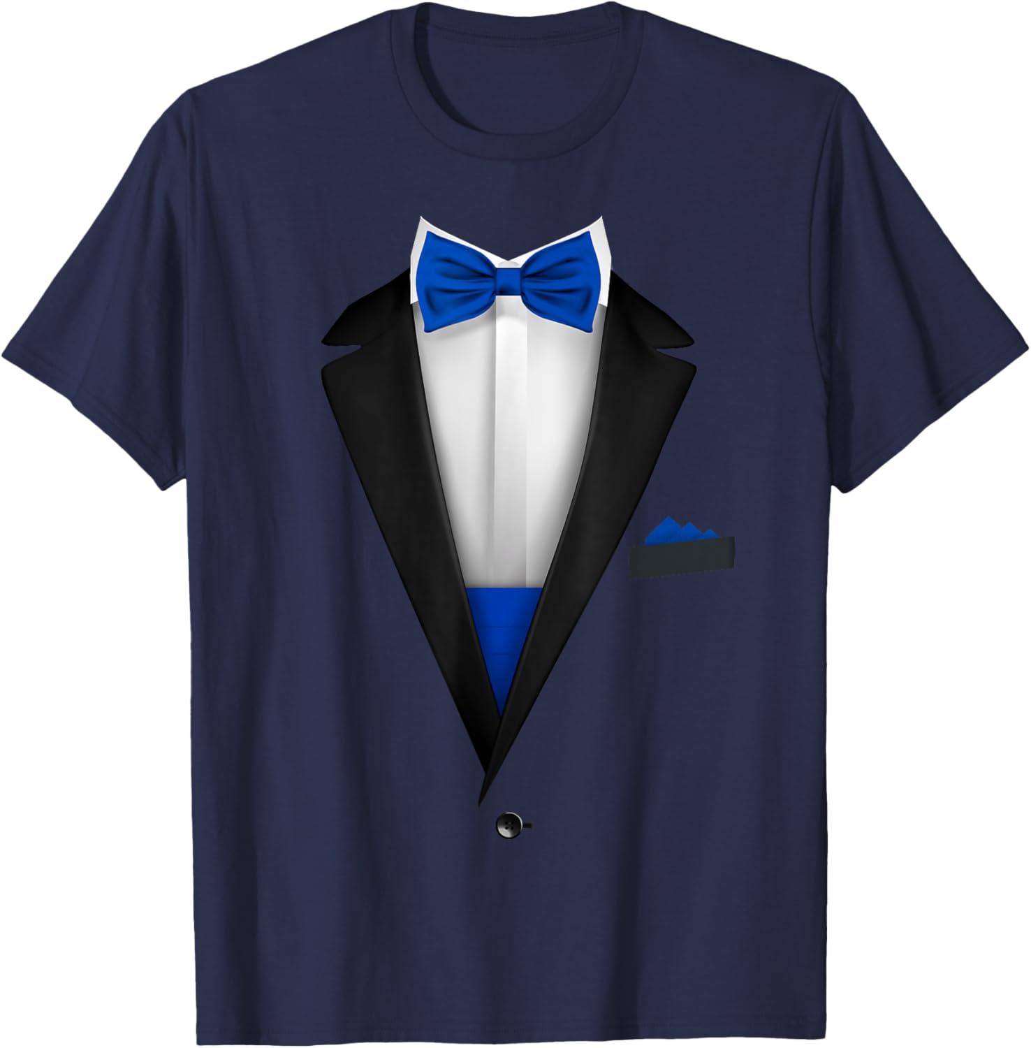 Tuxedo with Bowtie For Funny Wedding And Special Occasions T-Shirt - T-Shirt | Navy
