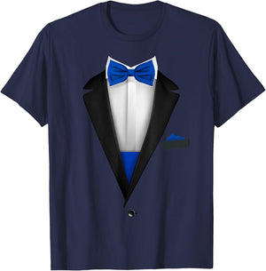 Tuxedo with Bowtie For Funny Wedding And Special Occasions T-Shirt - T-Shirt | Navy