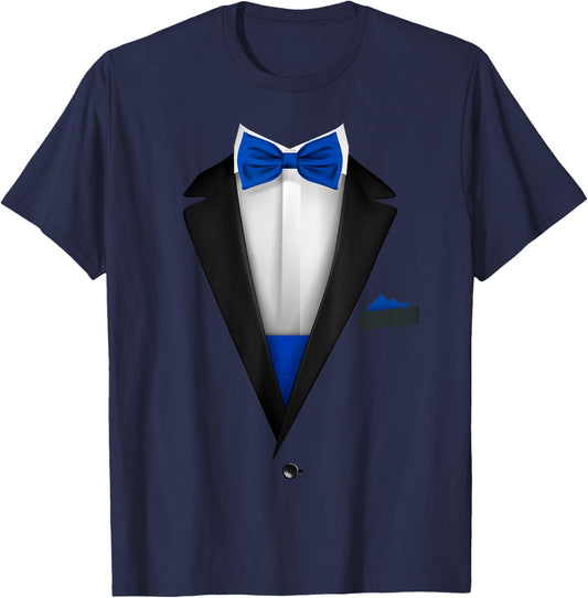 Tuxedo with Bowtie For Funny Wedding And Special Occasions T-Shirt - T-Shirt | Navy