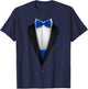 Tuxedo with Bowtie For Funny Wedding And Special Occasions T-Shirt - T-Shirt | Navy