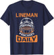 Lineman - Serving Pancakes Daily - Funny Football T-Shirt - T-Shirt | Navy