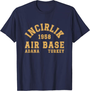 Incirlik Air Base 1958 Vintage Style U.S. Military Base T-Shirt - T-Shirt | Navy