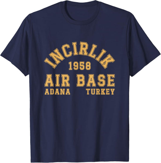 Incirlik Air Base 1958 Vintage Style U.S. Military Base T-Shirt - T-Shirt | Navy