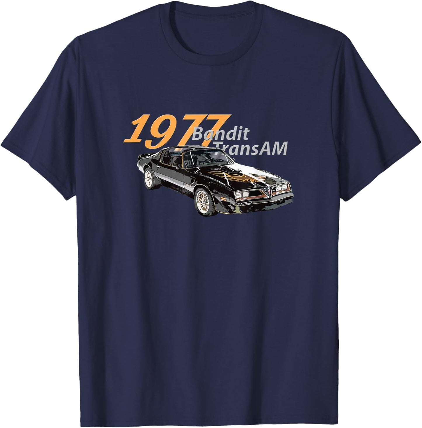 Vintage 1977 Bandit Trans AM - Muscle Cars, 1970s T-Shirt - T-Shirt | Navy