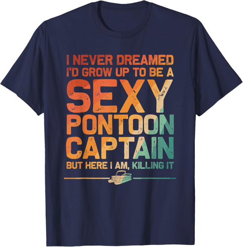 Funny Sexy Pontoon Captain Design Boat Captain Women Girls
