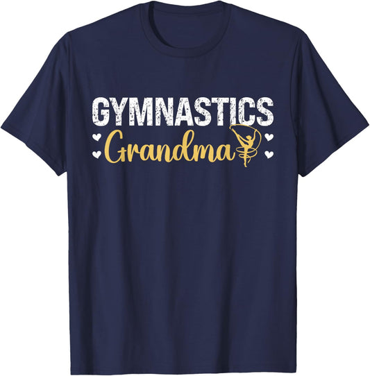 Gymnastics Grandma Of A Gymnast Grandmother T-Shirt - T-Shirt | Navy