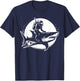 Scuba Diver Riding Shark Funny Shark Lover Diving T-Shirt - T-Shirt | Navy