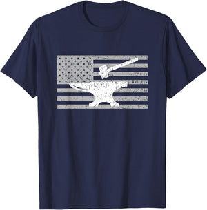 Forging Shirt, Forge Shirt, American Flag Blacksmith Anvil Women Men T-Shirt - T-Shirt | Navy
