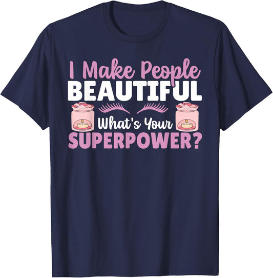 Cosmetology Superpower Cosmetologist T-Shirt - T-Shirt | Navy