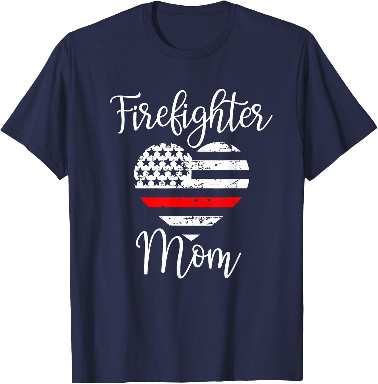 Firefighter Mom Son Firefighter Family Support Gift T-Shirt - T-Shirt | Navy