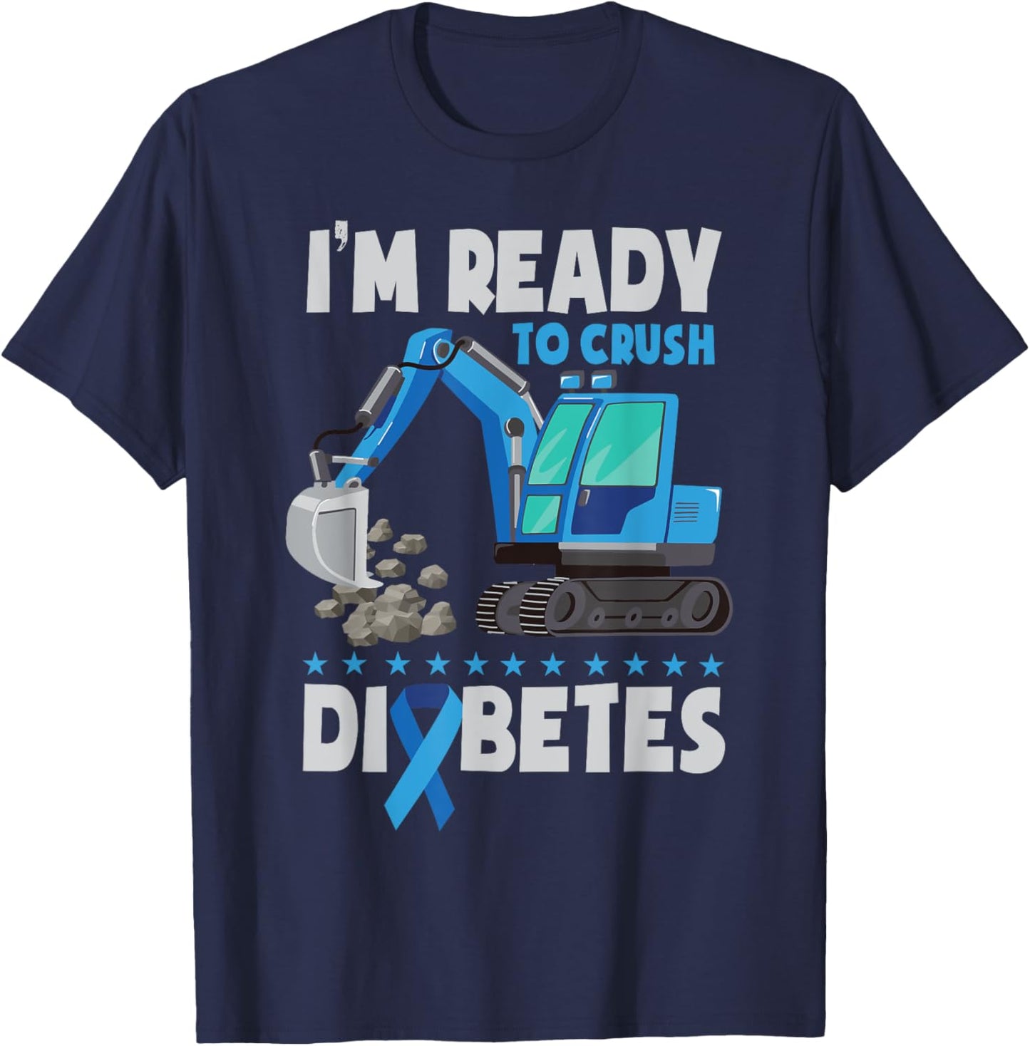 Diabetes Awareness Kids Diabetic Type 1 Diabetes T-Shirt - T-Shirt | Navy