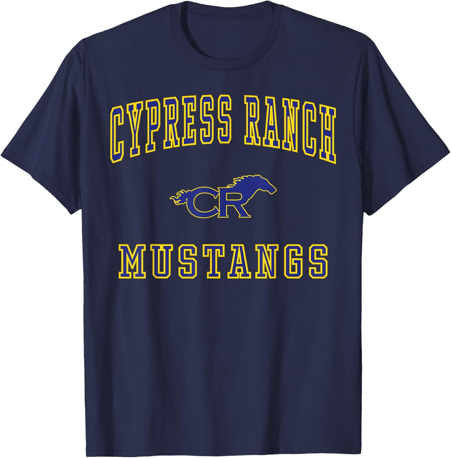 Cypress Ranch High School Mustangs C1 T-Shirt - T-Shirt | Navy