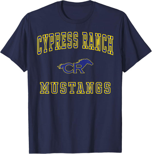 Cypress Ranch High School Mustangs C1 T-Shirt - T-Shirt | Navy