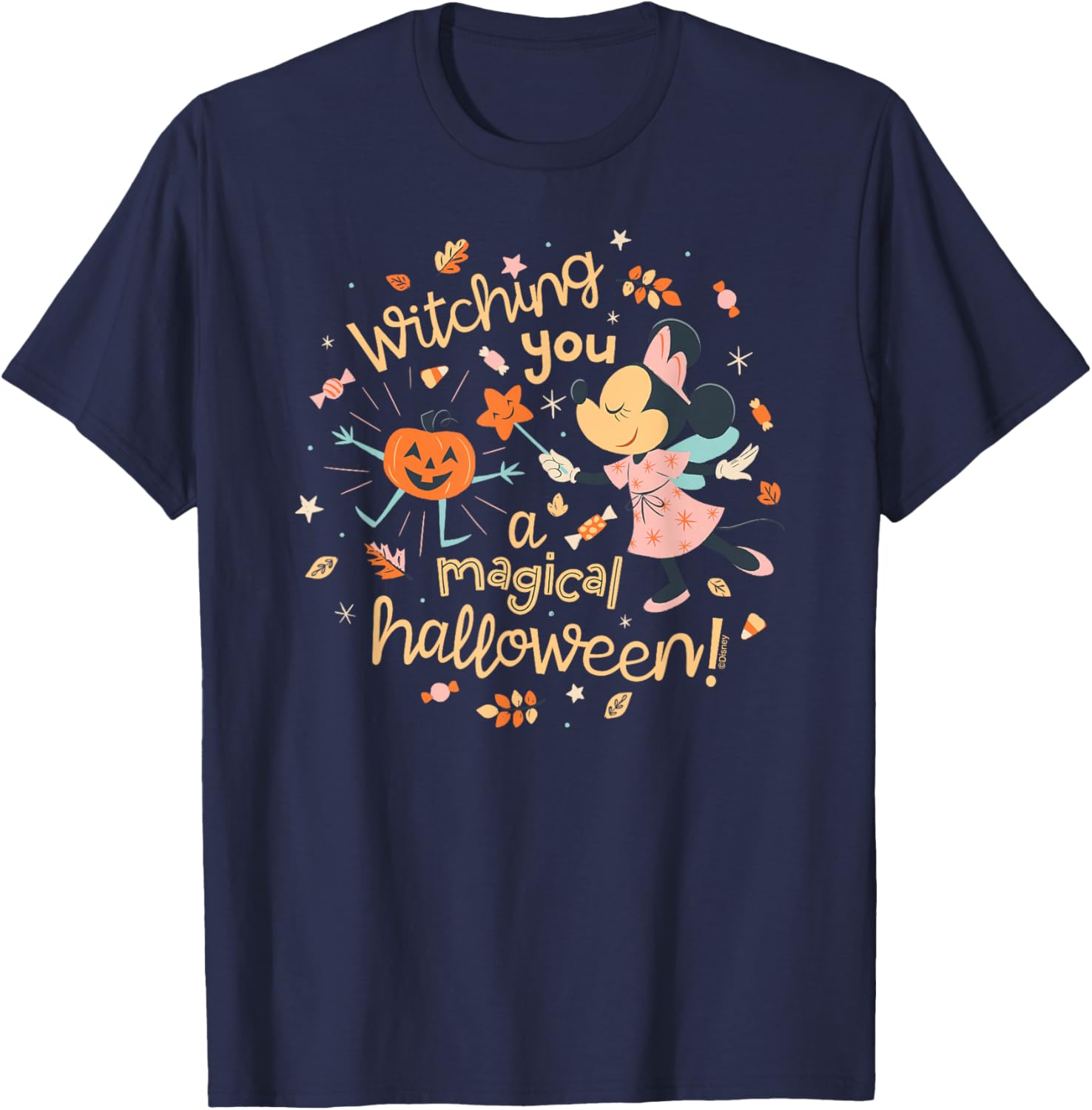 Disney Minnie Mouse Witching You a Magical Halloween! T-Shirt - T-Shirt | Navy