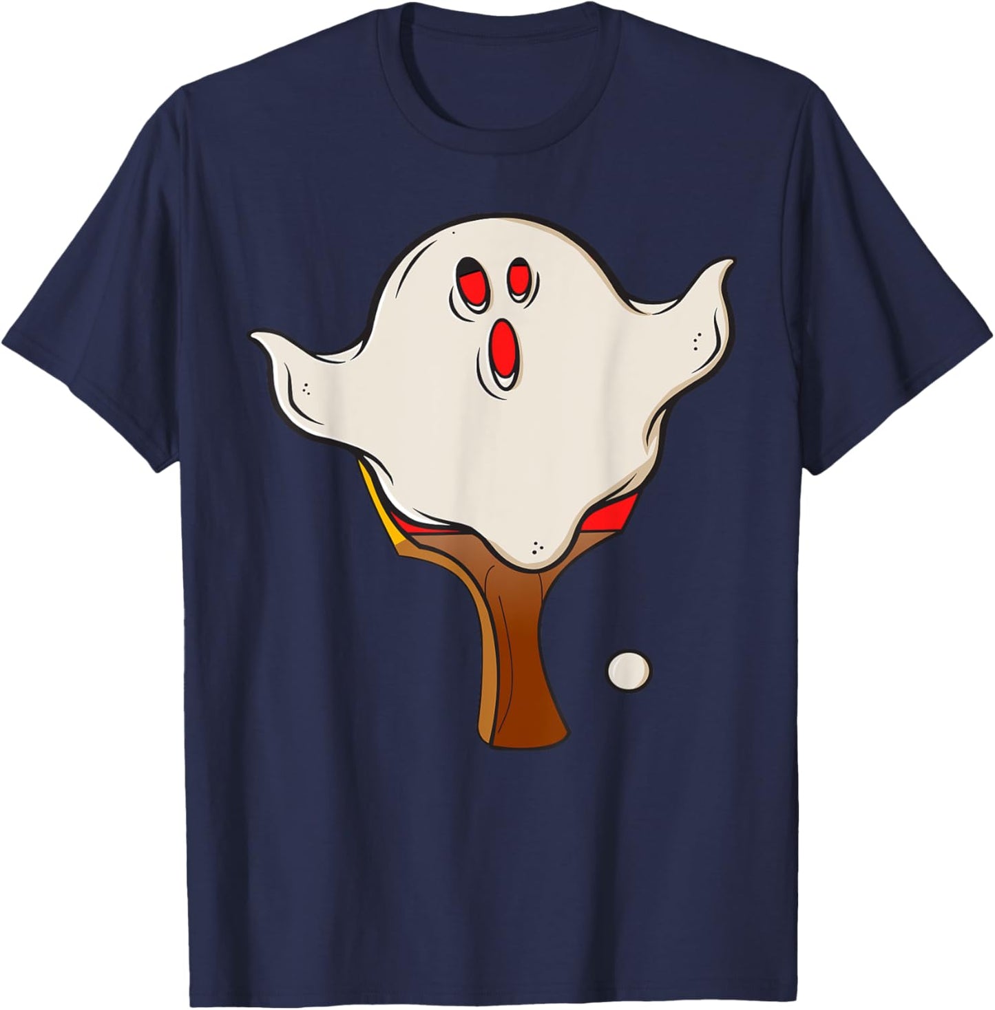 Table Tennis Halloween Ghost Halloween Disguise Halloween T-Shirt - T-Shirt | Navy