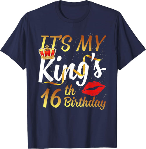 It's My King's 16th Birthday Gold Crown For 16 Years Old Man