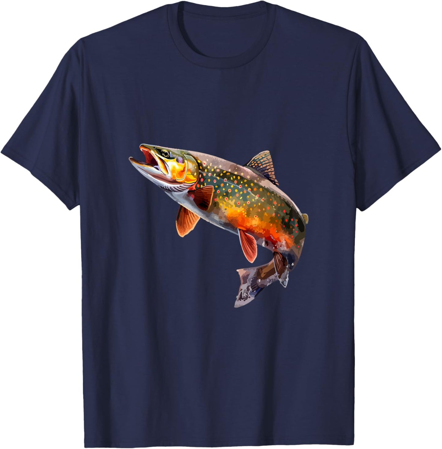 Speckled Brook trout graphic T-Shirt - T-Shirt | Navy