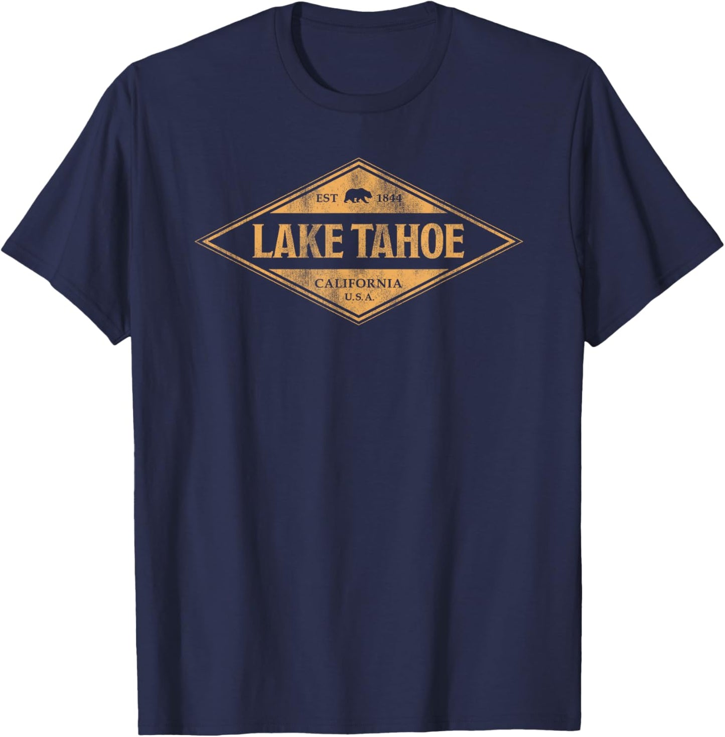 Vintage Lake Tahoe California Souvenir Retro T-Shirt - T-Shirt | Navy