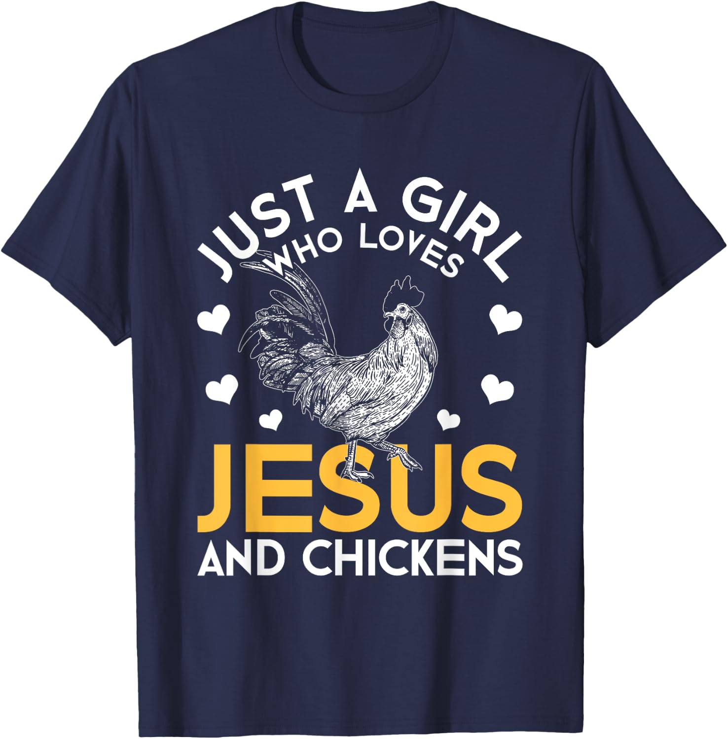 Christian Funny Religious Farmer Women Gift Jesus T-Shirt - T-Shirt | Navy