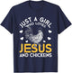Christian Funny Religious Farmer Women Gift Jesus T-Shirt - T-Shirt | Navy