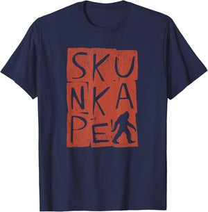Skunk Ape - Sasquatch Florida Bigfoot Grunge Cryptid T-Shirt - T-Shirt | Navy