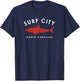 Surf City North Carolina Shark Souvenir Kids T-Shirt - T-Shirt | Navy