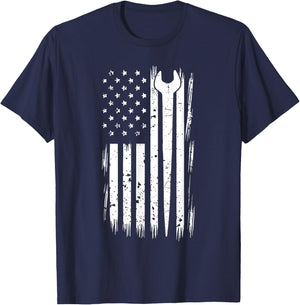 Ironworker - USA Flag Ironworking Worker Rodbuster T-Shirt - T-Shirt | Navy