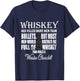 Whiskey Over Bullets | Winston Churchill Drinking Quote Gift T-Shirt - T-Shirt | Navy