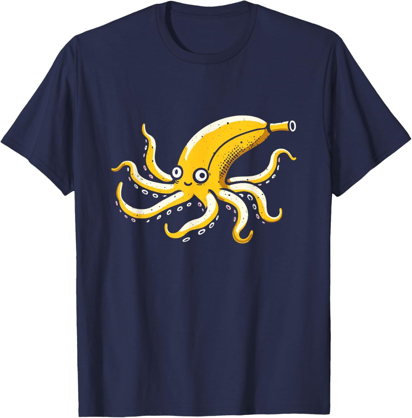 Bananacle Banana Tentacles - Funny Banana Squid Octopus Pun T-Shirt - T-Shirt | Navy