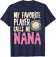 Nana Volleyball Fan Player Team Sport Spiker Grandmother T-Shirt - T-Shirt | Navy