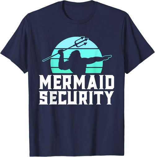 Mermaid Security Shirt Boys Swimmer Dad Merdad Trident