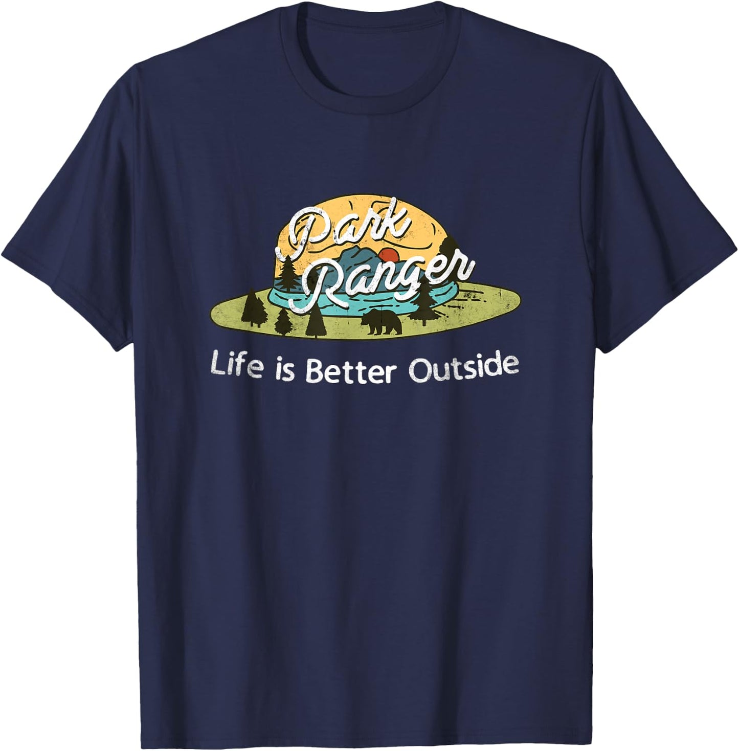 Park Ranger Shirt Supply Men's Classic Fit Black T-Shirt - T-Shirt | Navy