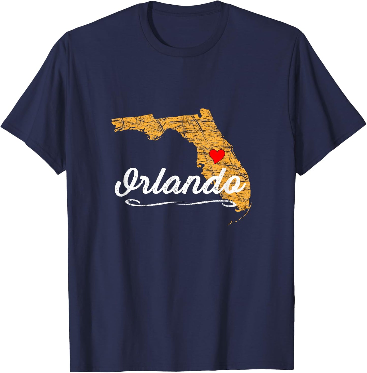 City of ORLANDO FLORIDA | Vacation Souvenir - Merch -Graphic T-Shirt - T-Shirt | Navy