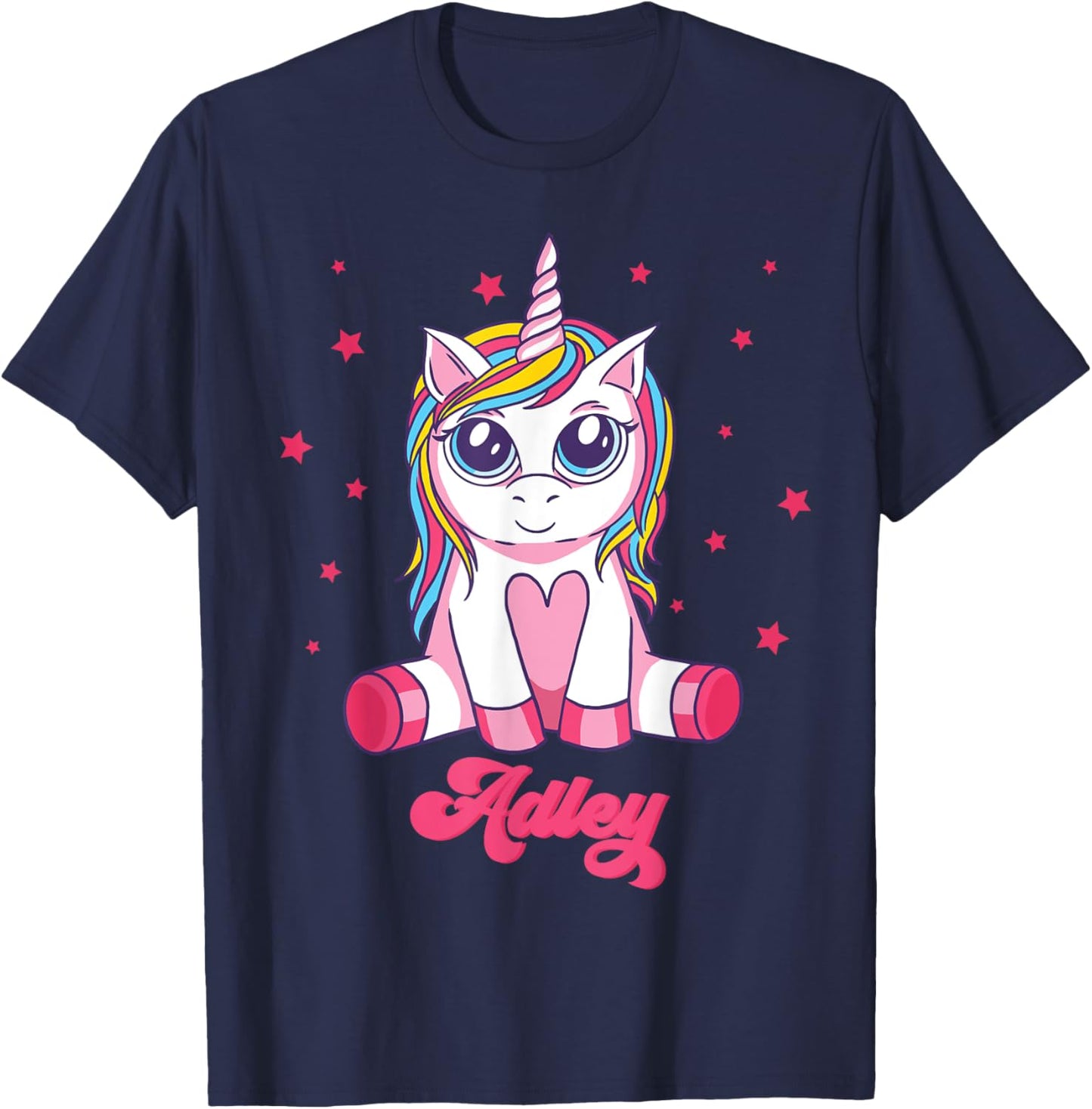 Adley Merch Unicorn Design T-Shirt - T-Shirt | Navy