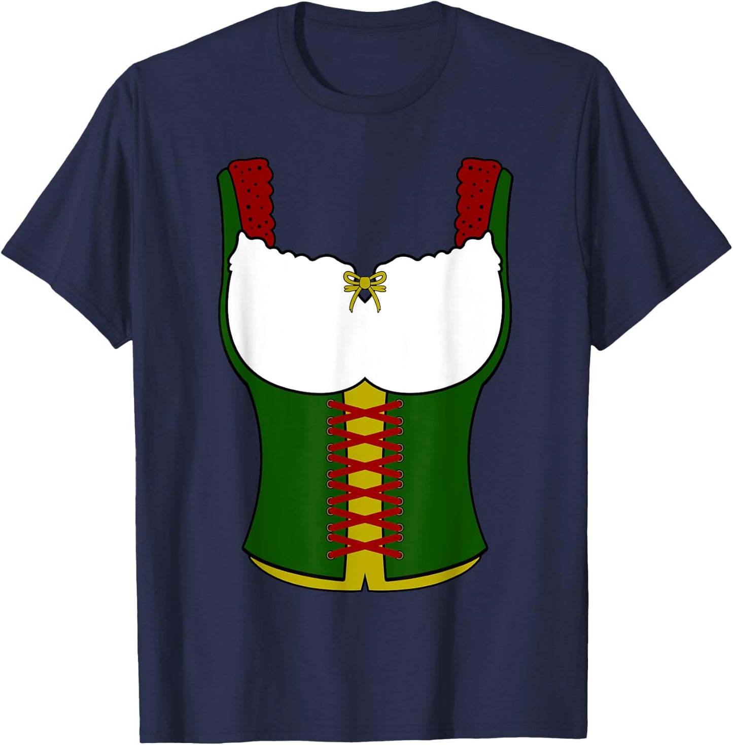 Dirndl Oktoberfest Blouse Dresses Women Costume T-Shirt - T-Shirt | Navy