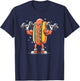 Hotdog Lifting Weights Funny Bodybuilding Weightlifting T-Shirt - T-Shirt | Navy