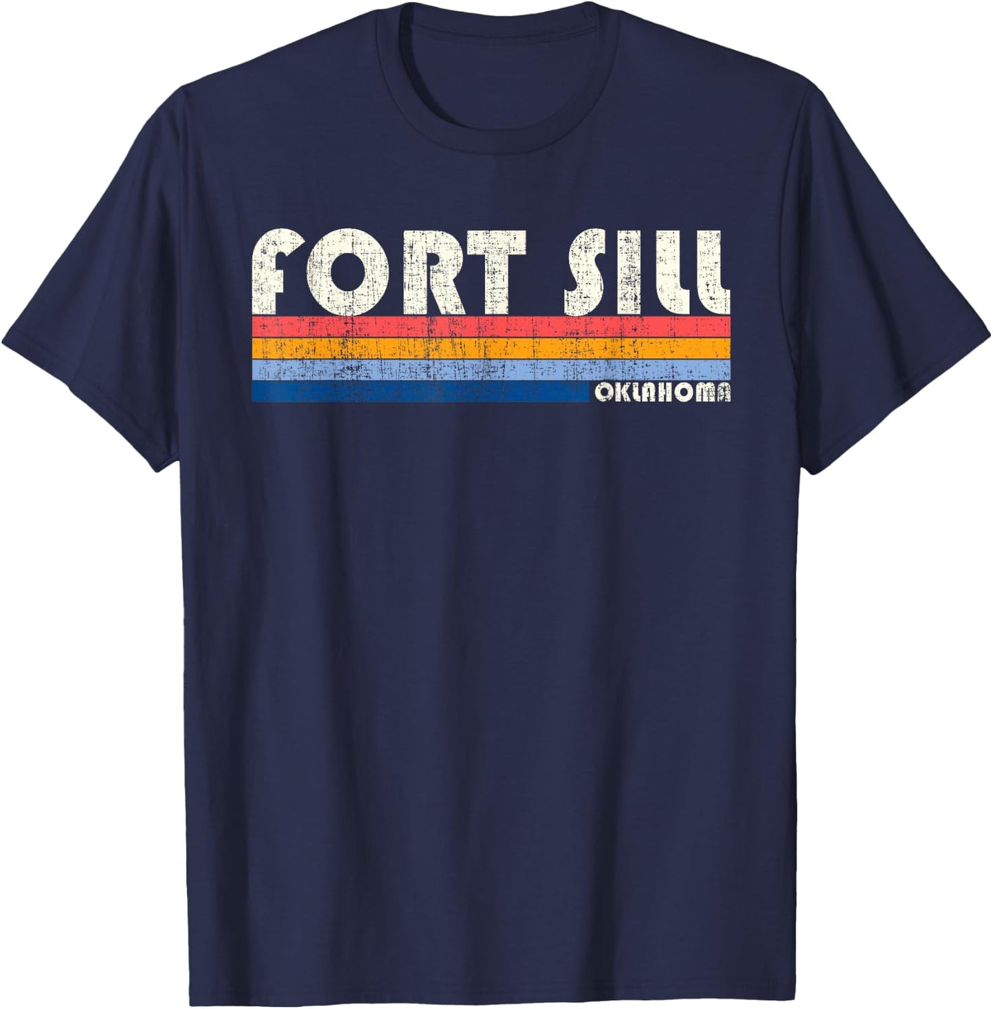 Vintage 70s 80s Style Fort Sill OK T-Shirt - T-Shirt | Navy