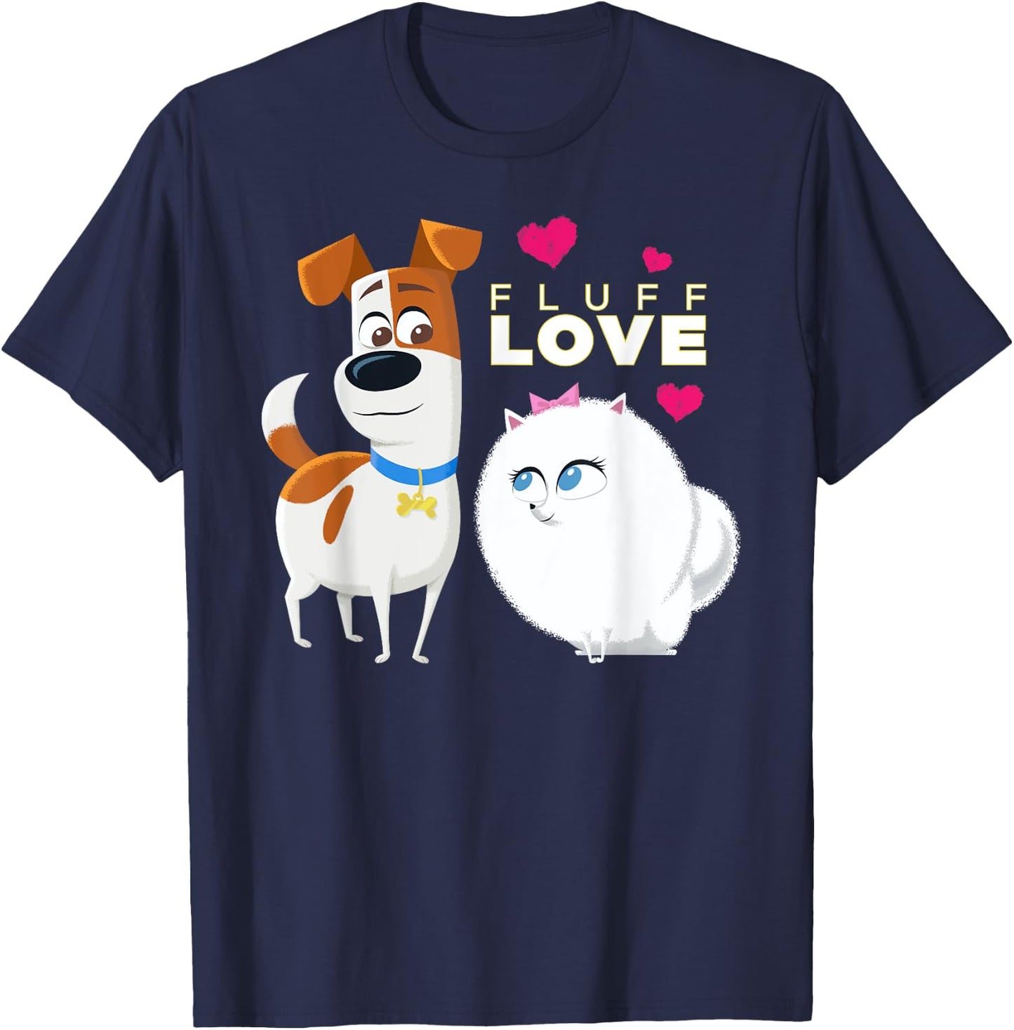 The Secret Life of Pets 2 Max and Gidget Fluff Love T-Shirt - T-Shirt | Navy