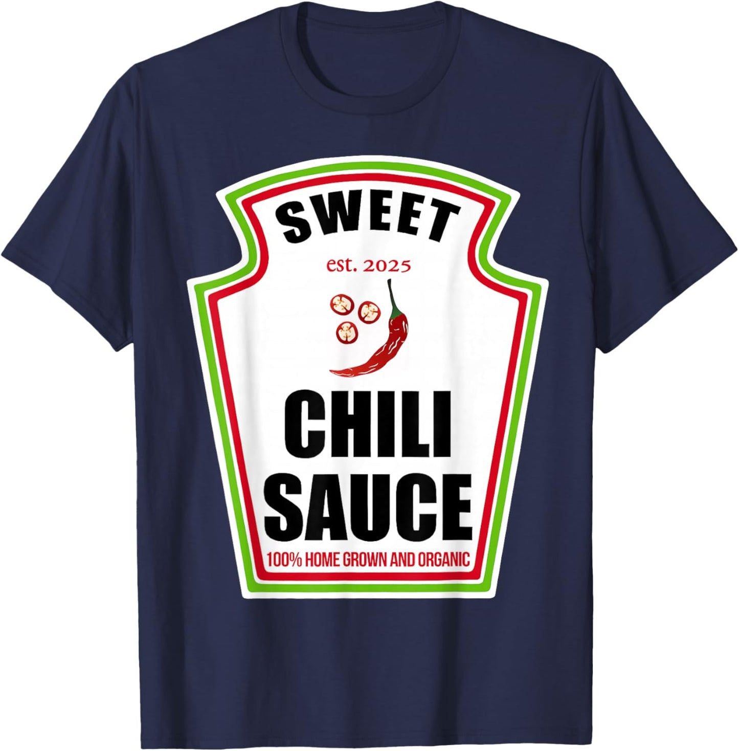 Sweet Chili Sauce Condiment Spice Costume Party Matching T-Shirt - T-Shirt | Navy