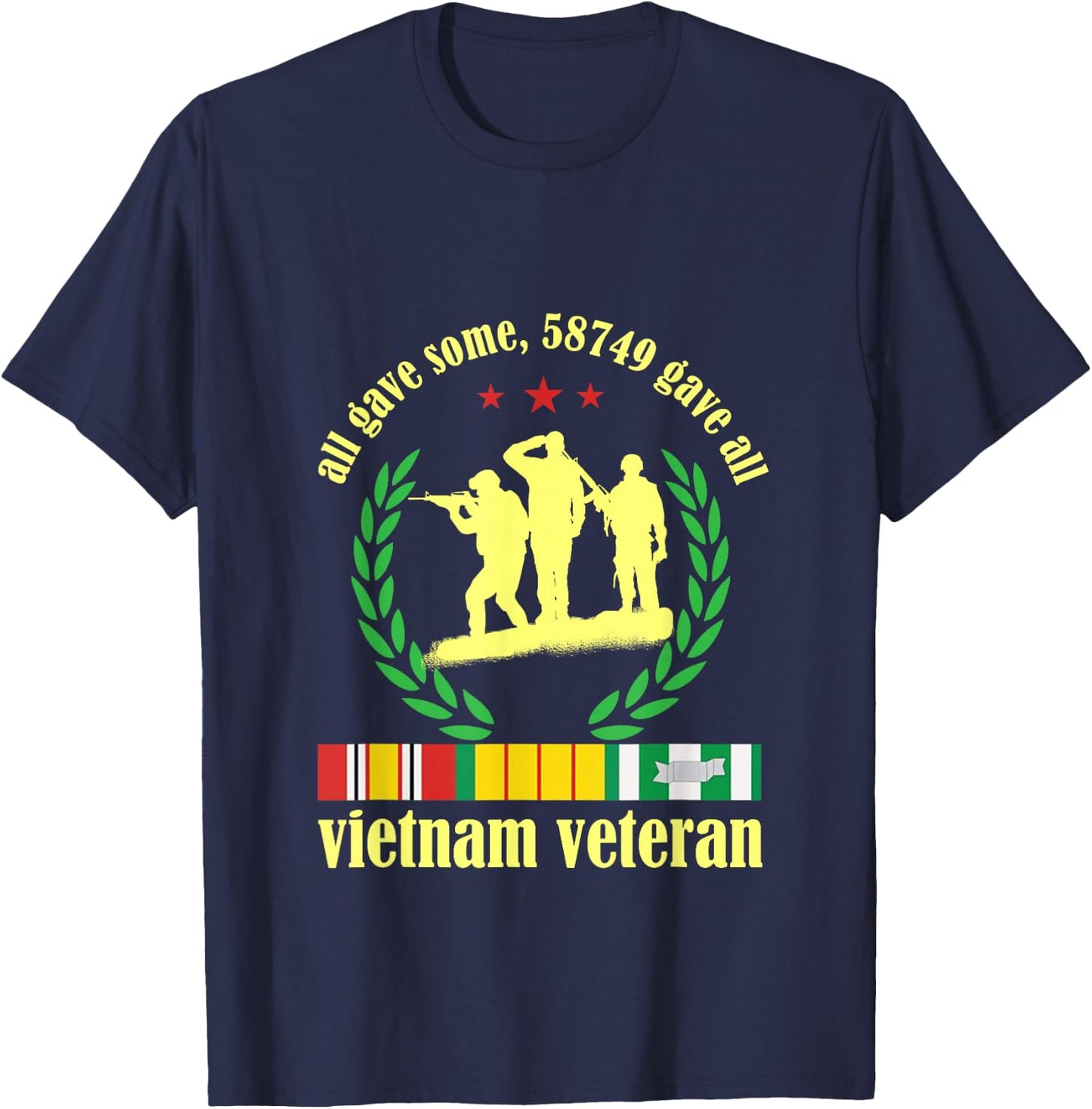 Vietnam Veteran some Gave All Nam Vet T-Shirt - T-Shirt | Navy