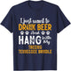 Drink Beer And Hang With My Treeing Tennessee Brindle Funny T-Shirt - T-Shirt | Navy