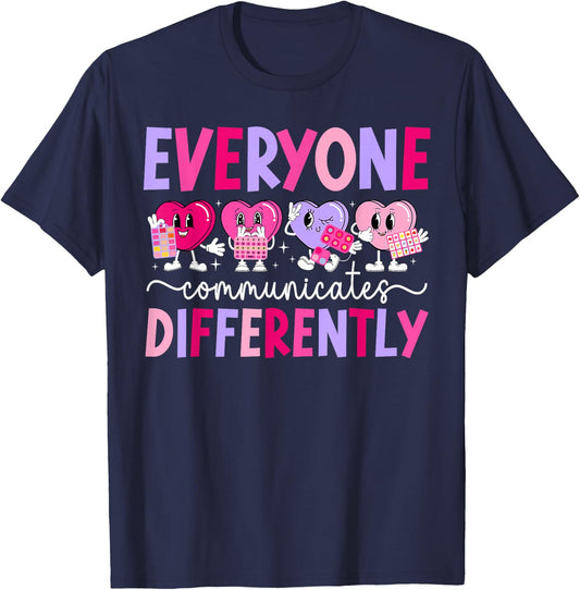 Cute Valentine ABA Therapist Valentines Day ABA Therapy T-Shirt - T-Shirt | Navy