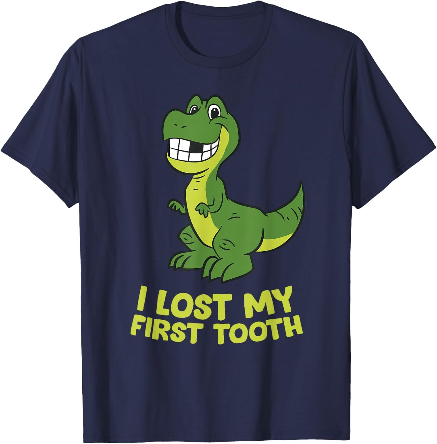 Dinosaurs Ich habe meinen ersten Zahn Verloren T-Shirt - T-Shirt | Navy
