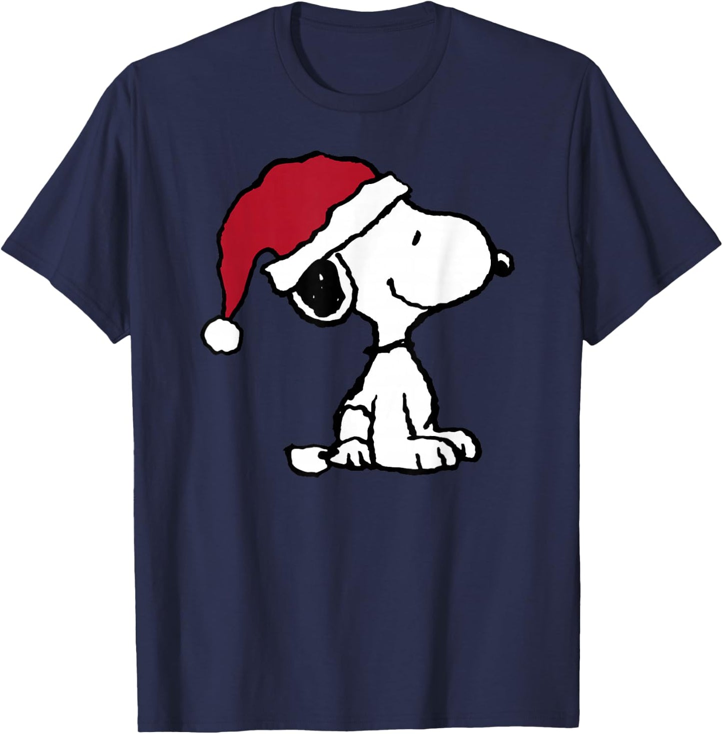 Peanuts Holiday Santa Hat Snoopy T-Shirt - T-Shirt | Navy