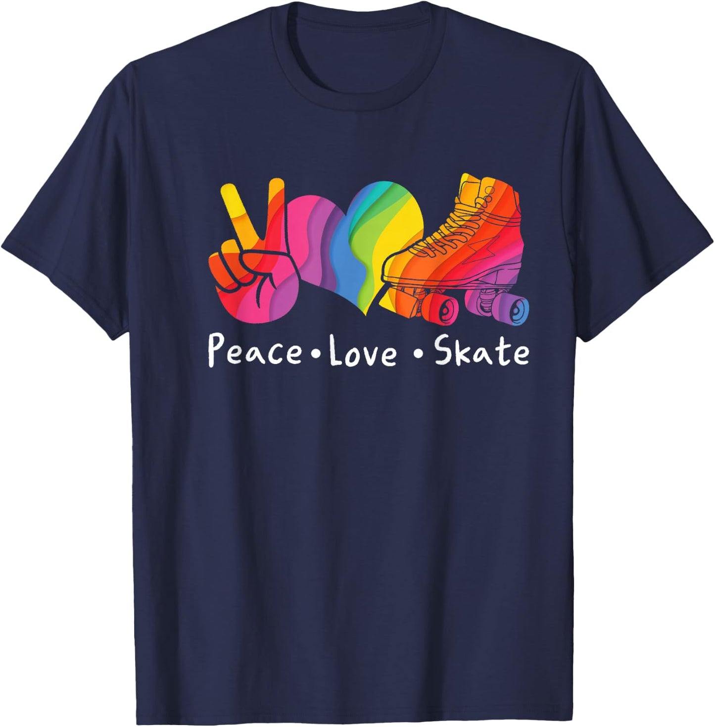 Inline Skating Roller Skating Roller 80s Outfit Inline Skating T-Shirt - T-Shirt | Navy