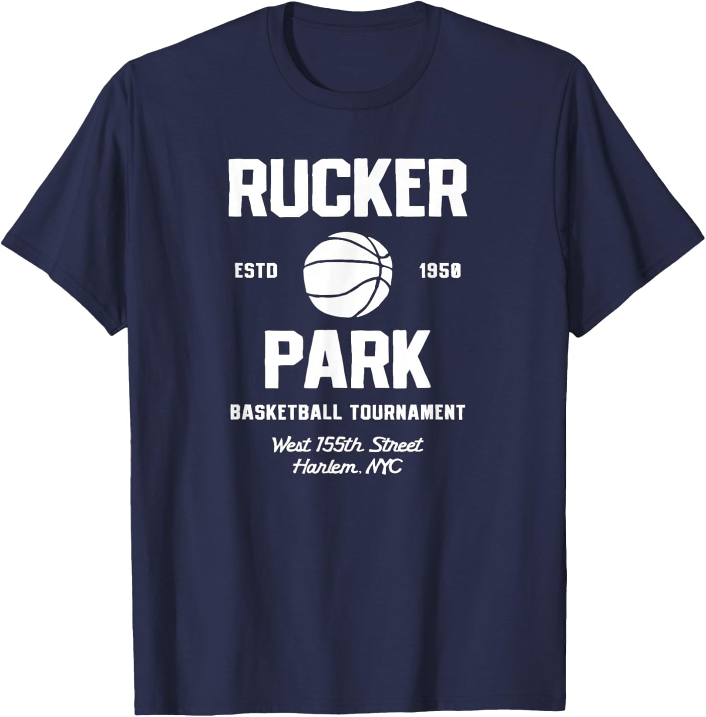 Rucker Park Basketball Tournament Harlem NYC Streetball T-Shirt - T-Shirt | Navy