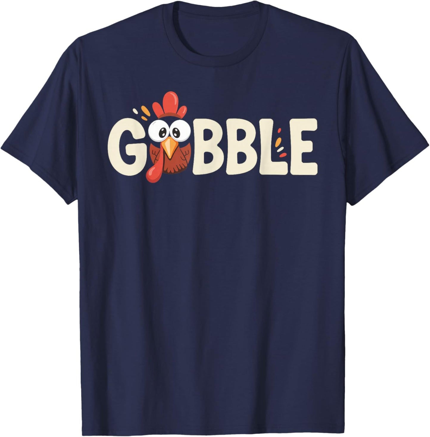 Gobble Till You Wobble Turkey Thanksgiving T-Shirt - T-Shirt | Navy