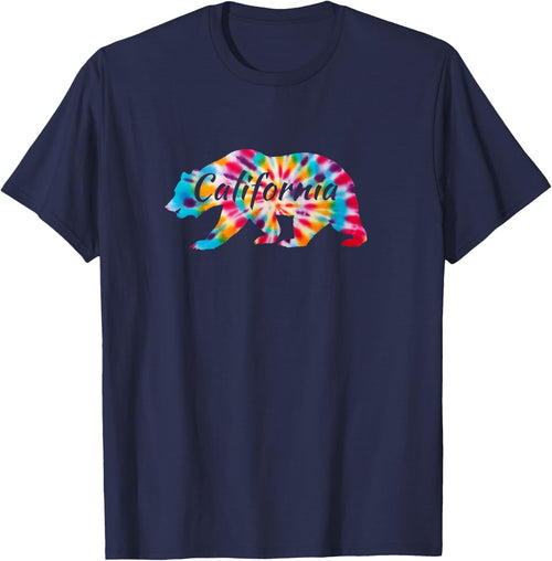 California State Flag Grizzly - CA Bear Republic Tie Dye