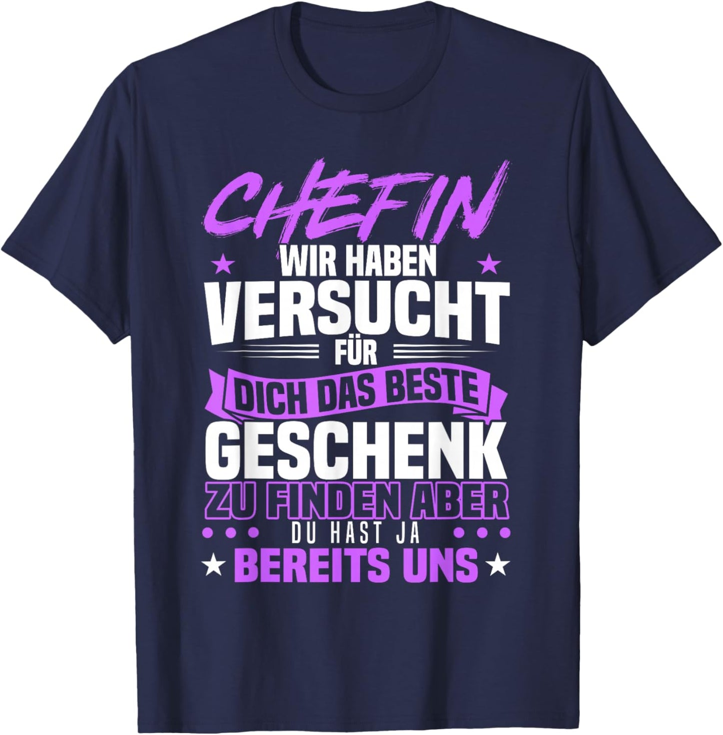 Beste Chefin Abschied Geburtstag Mitarbeiter Spruch Lustig T-Shirt - T-Shirt | Navy