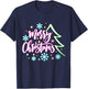 Merry Christmas And Bright Christmas Xmas Women Men Family T-Shirt - T-Shirt | Navy